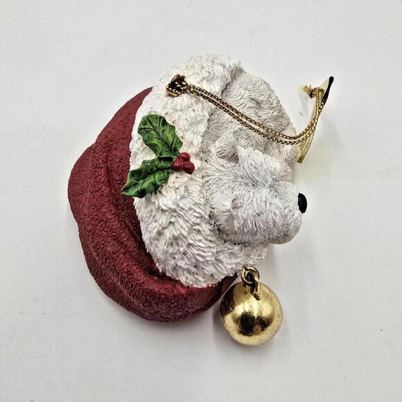 Danbury Mint Westie‎ Wonderland Ornament "Stocking Snooze" - Picture 2 of 6